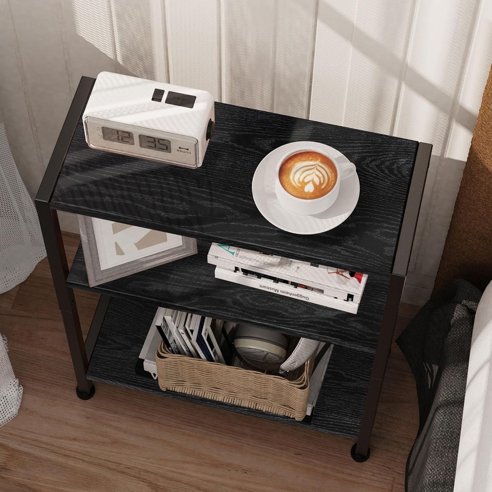 3-Tier Side Table Small EndTable Sofa SideTable Narrow Spaces Slim EndTable New