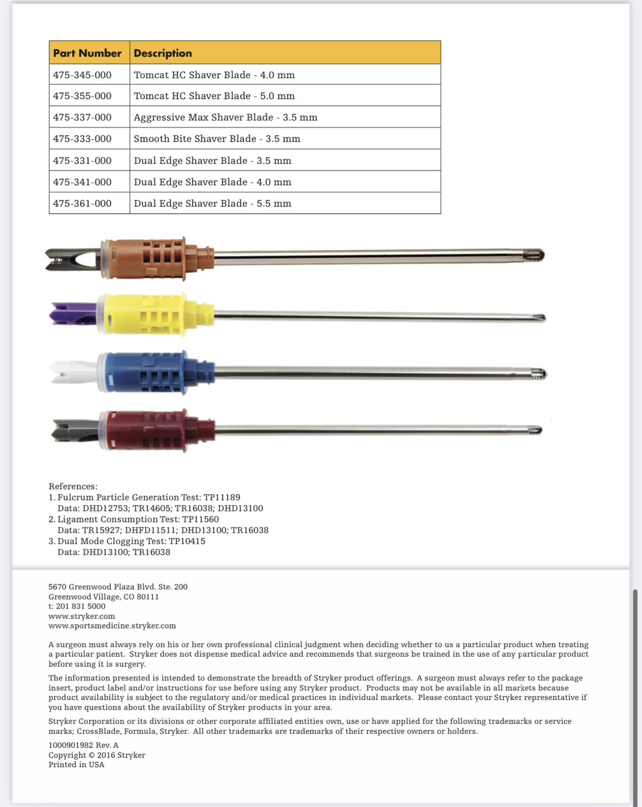 Stryker Shaver Blades. Any Kind (Price for 1 Box/5) Shaver System Available.