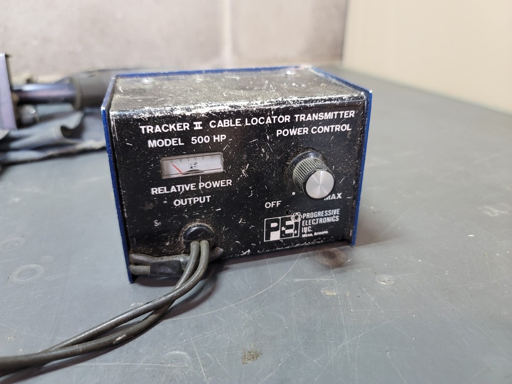 PROGRESSIVE ELECTRONICS MODEL 500K 500HP TRACKER CABLE LOCATING SYSTEM LOT AS-IS