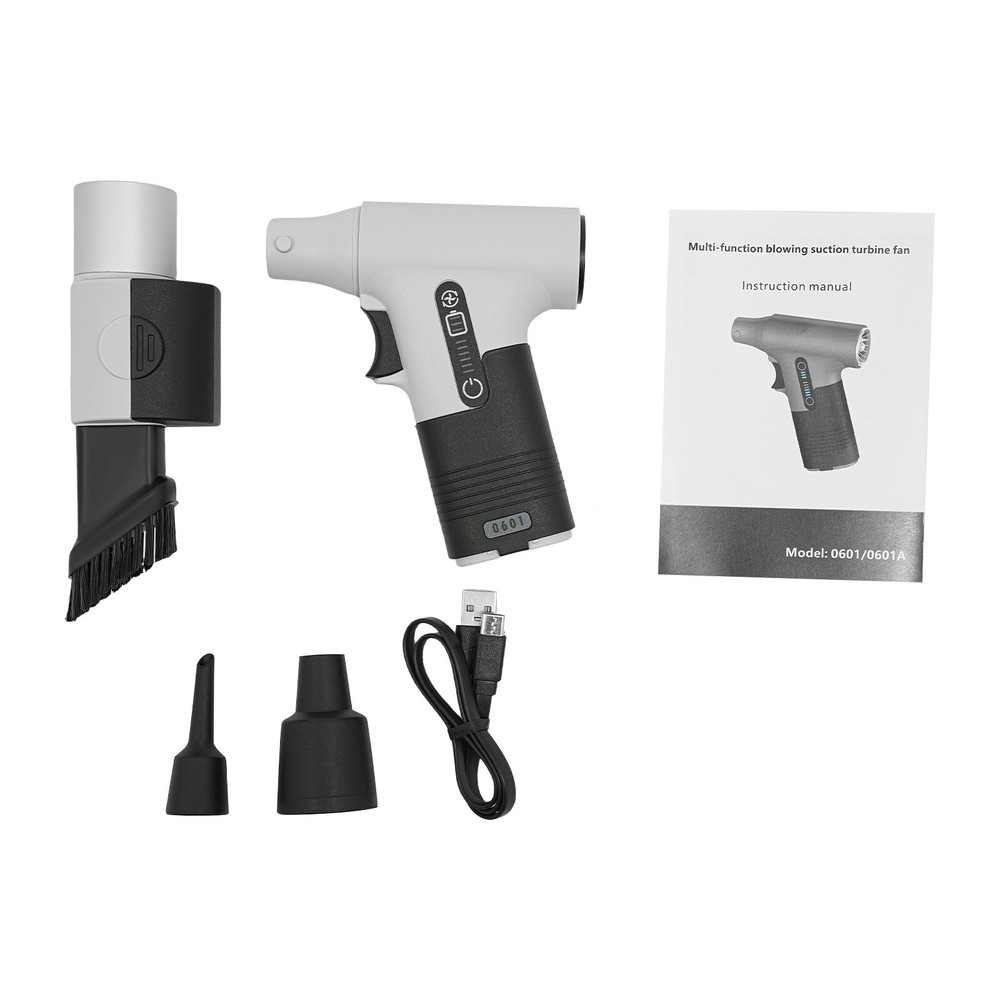 150W Grey Compressed Air Duster Rechargeable Air Blower Tiny Electric Cleaner