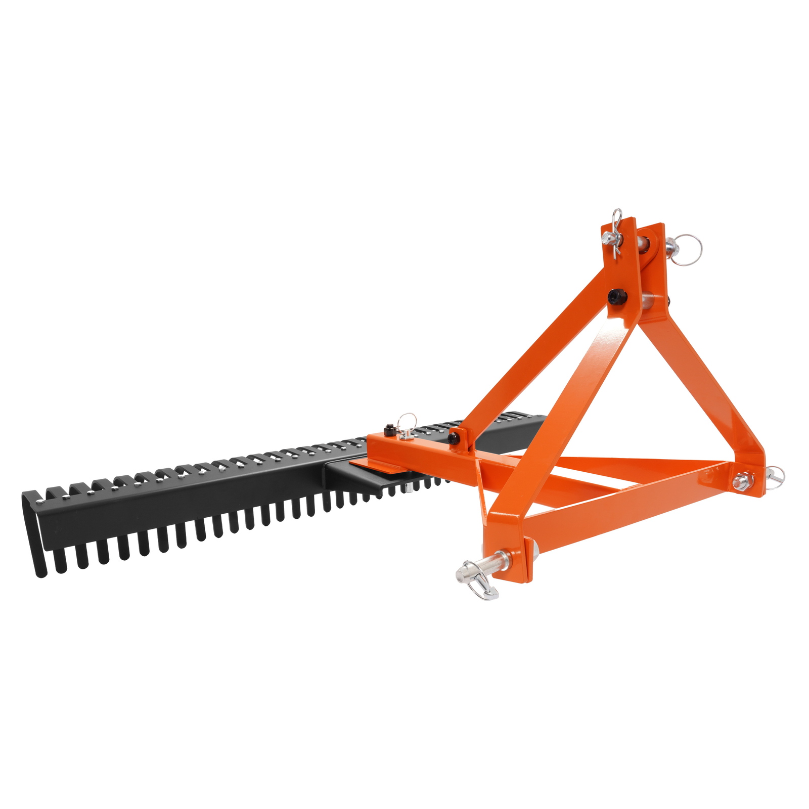 3-Point Landscape Rock Rake 60" Garden Tool For Cat 1 Tractor 360° Grass Comb