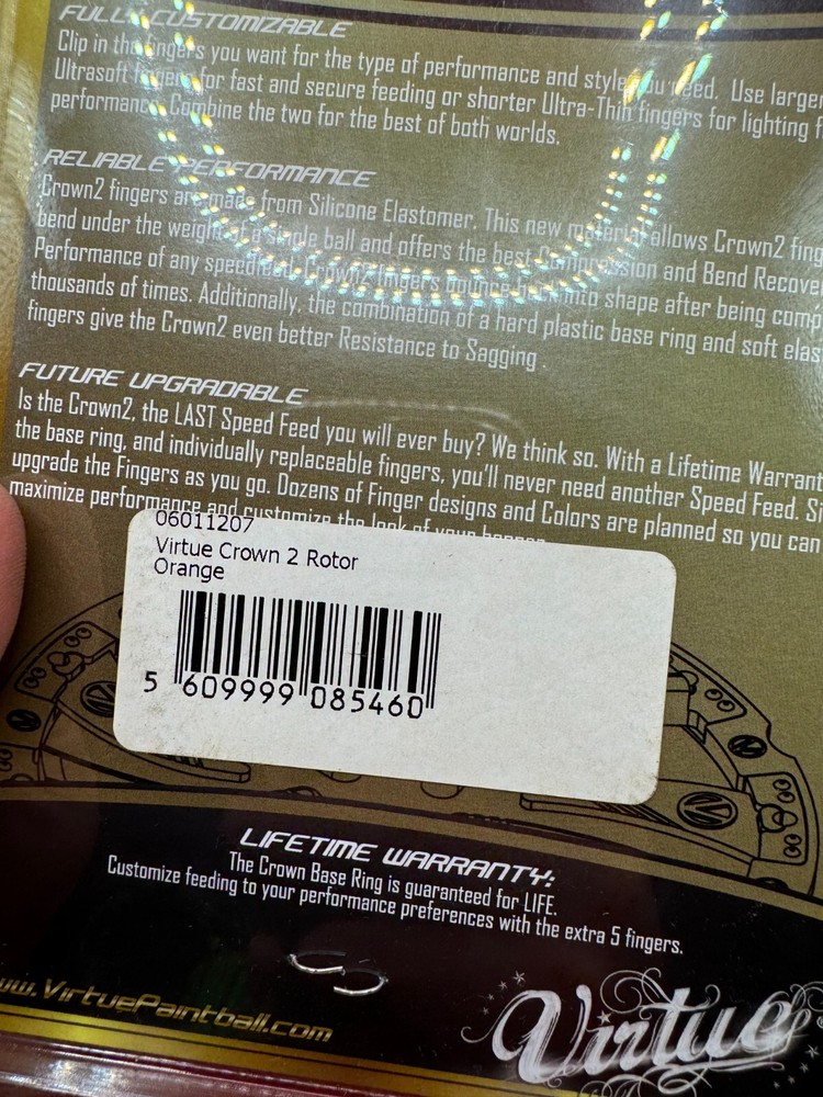 Virtue Crown Speed Feed Rotor NOS-Orange