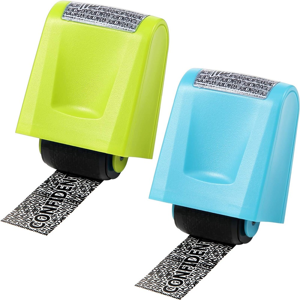 2Pack Identity Theft Protection Roller Stamp ID Guard Security Stamp for Address