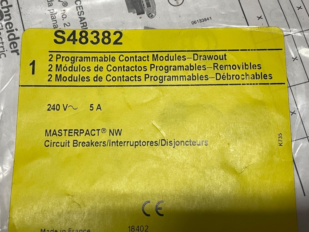 Square D S48382 Programmable Modules for Masterpact NW Circuit Breakers 47086