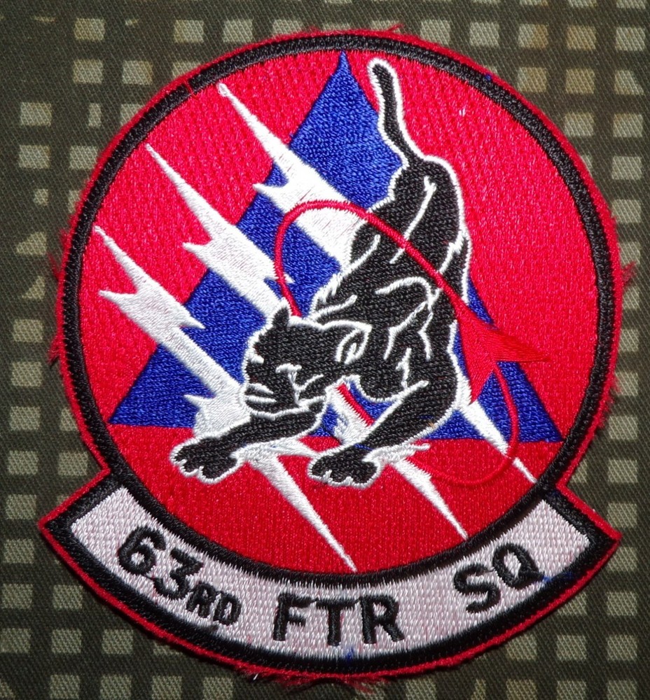 US Air Force 63rd Fighter Squadron Full Color Patch USAF