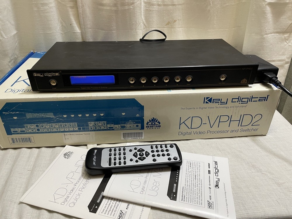 Key Digital KD-VPHD2 Digital Video Processor and Switcher with Remote Hot Rod