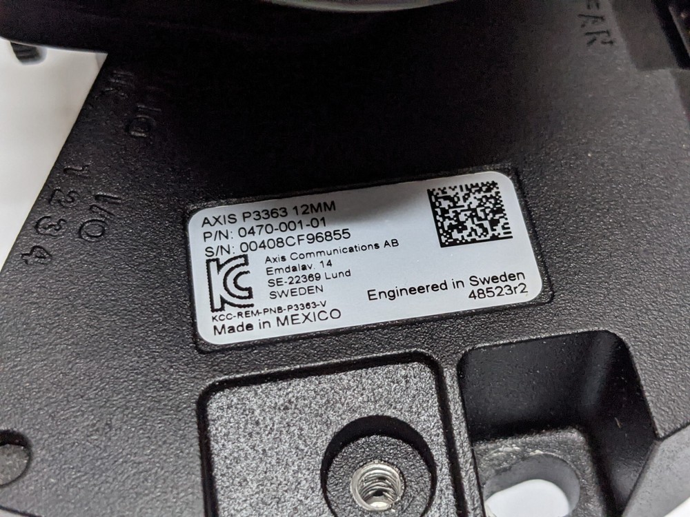 AXIS P3363-V 12MM Fixed Dome Network Camera (NEW).