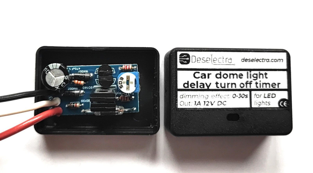 3A LED car dome interior light switch timer 1-30s 12V dimming effect negative