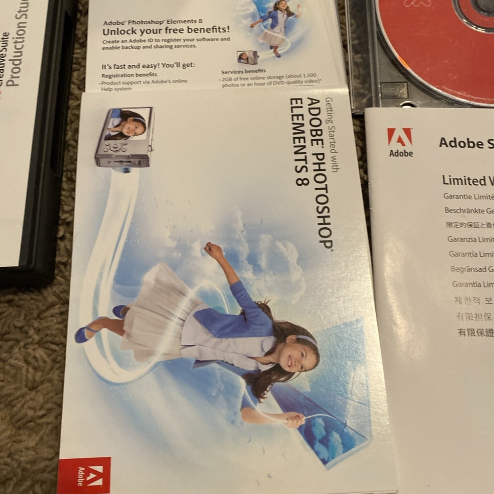Adobe Creative Suite Production Studio PREMIUM, Photo Shop Elements 8 Box Set