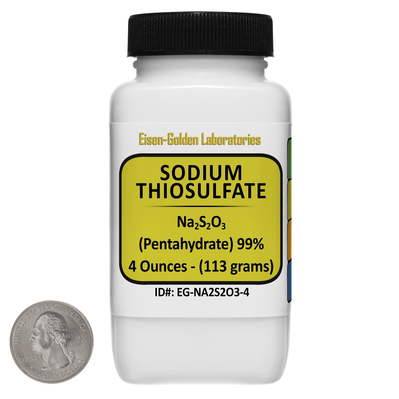 Sodium Thiosulfate [Na2S2O3] 99% ACS Grade Powder 4 Oz in a Bottle USA