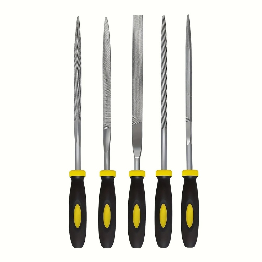 10 Piece Set Precision Needle File Set Assorted Shaped Poly Handles
