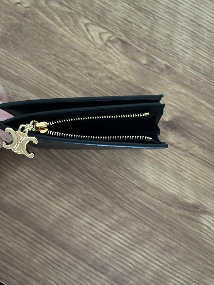 CELINE Compact Wallet Triomphe Charm From Japan