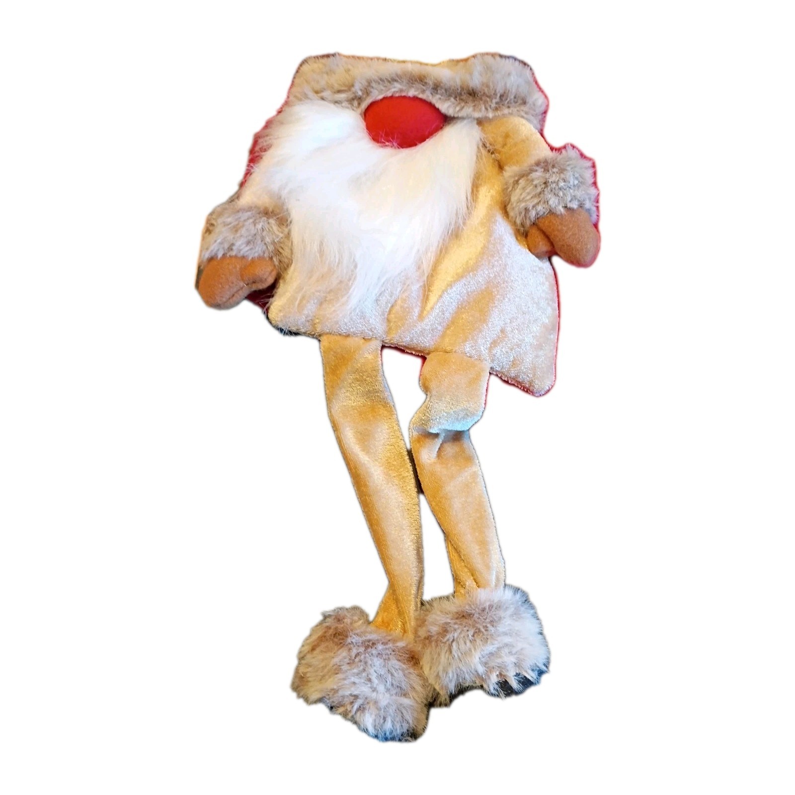 Gnomes Hanging Xmas Stockings Set Of 2 Red & Green Santa & reindeer 18 in 3D