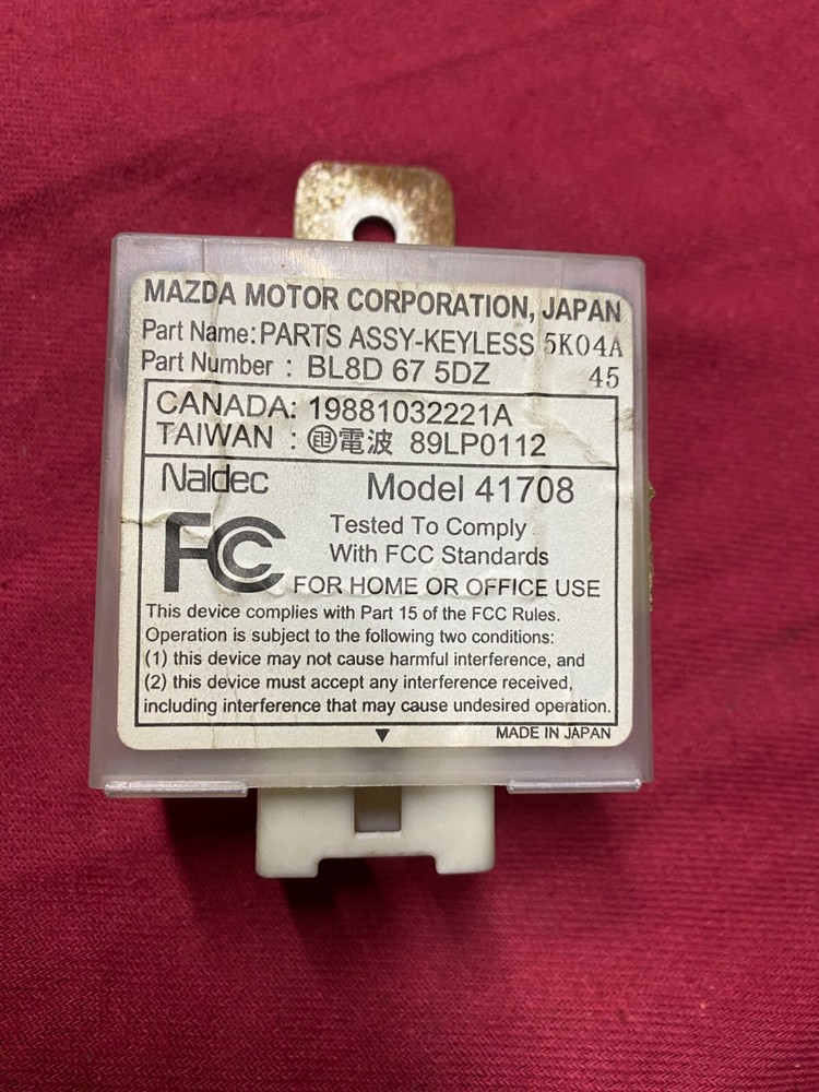 Control Module - Mazda (BL8D-67-5DZ) 2001-2005 Mazda - bl8d675dz, KEYLESS ENTRY