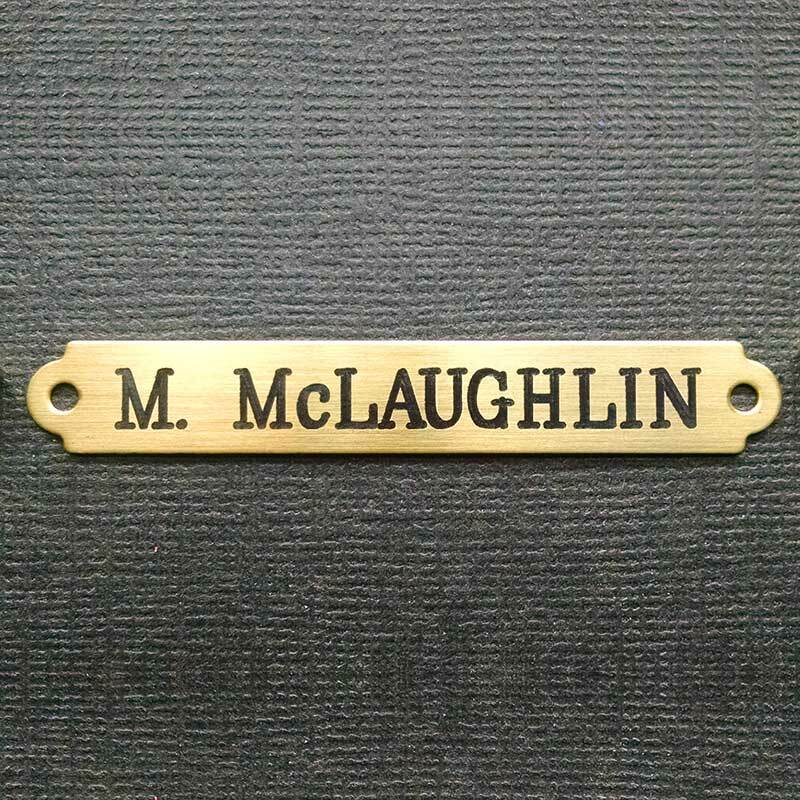 HALTER PLATE SMALL 3" x 1/2" or LARGE SADDLE PLATE SOLID BRASS CUSTOM ENGRAVED
