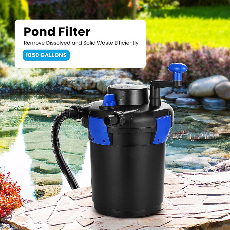Pond Pressure Bio Filter with 13W UV Light for Koi Ponds 1000/1600/2100/2600 Gal