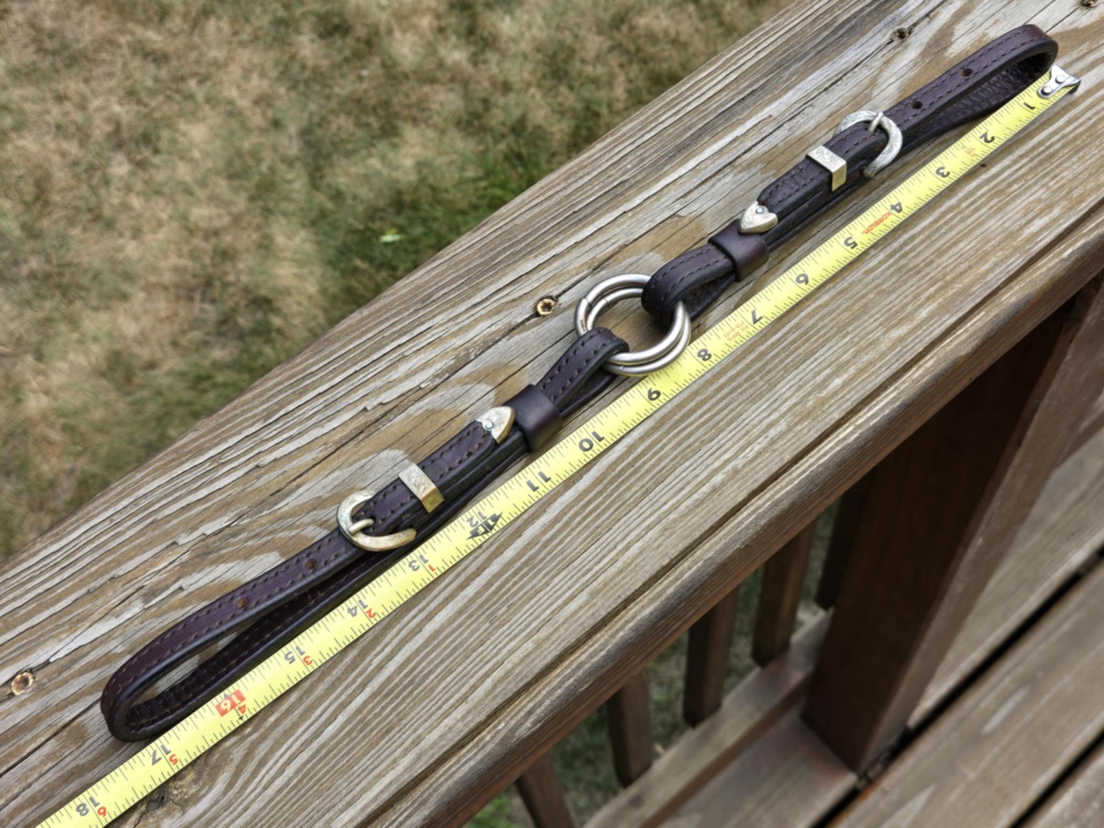 VINTAGE Doubled Stitched Brown Leather MEXICO SILVER Buckle Sets Western Hobbles