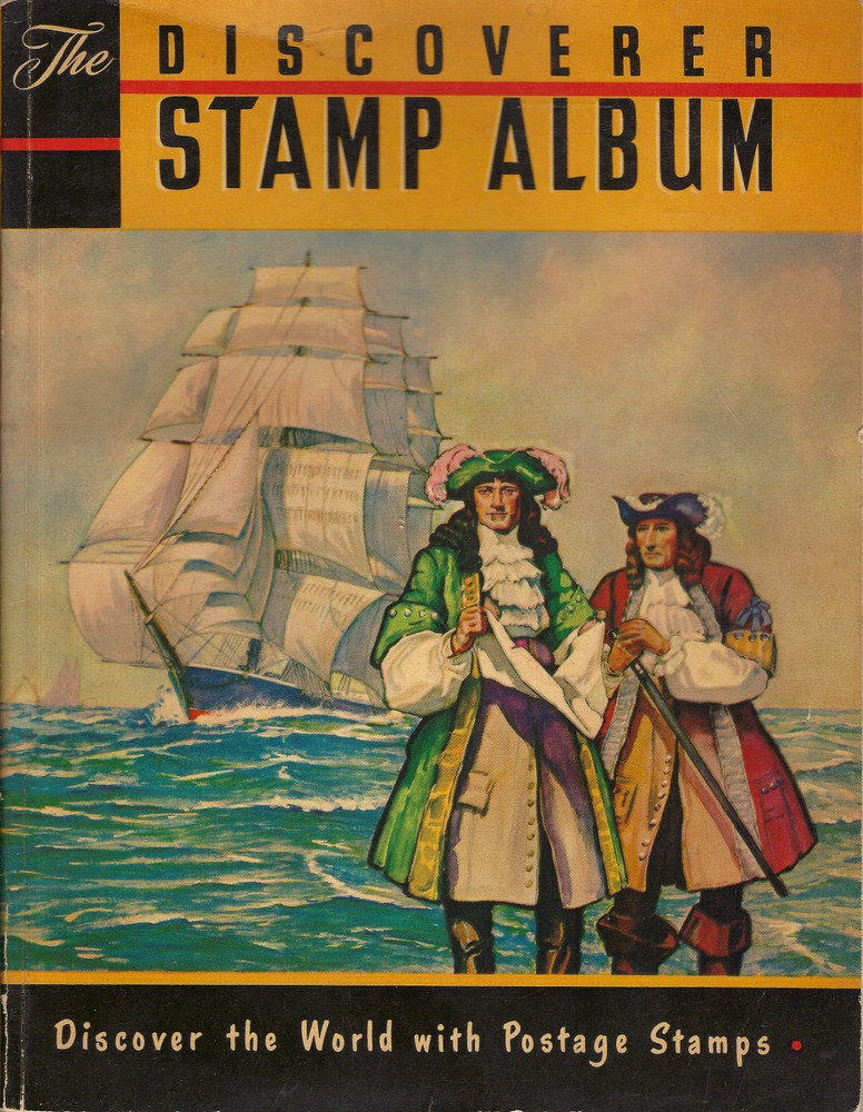 1954 HE Harris Co. Discoverer Stamp Album--no stamps Vintage