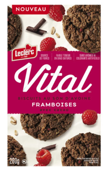 Vital Cocoa Oat Bran Cookie Raspberry 280g (3 Pack)