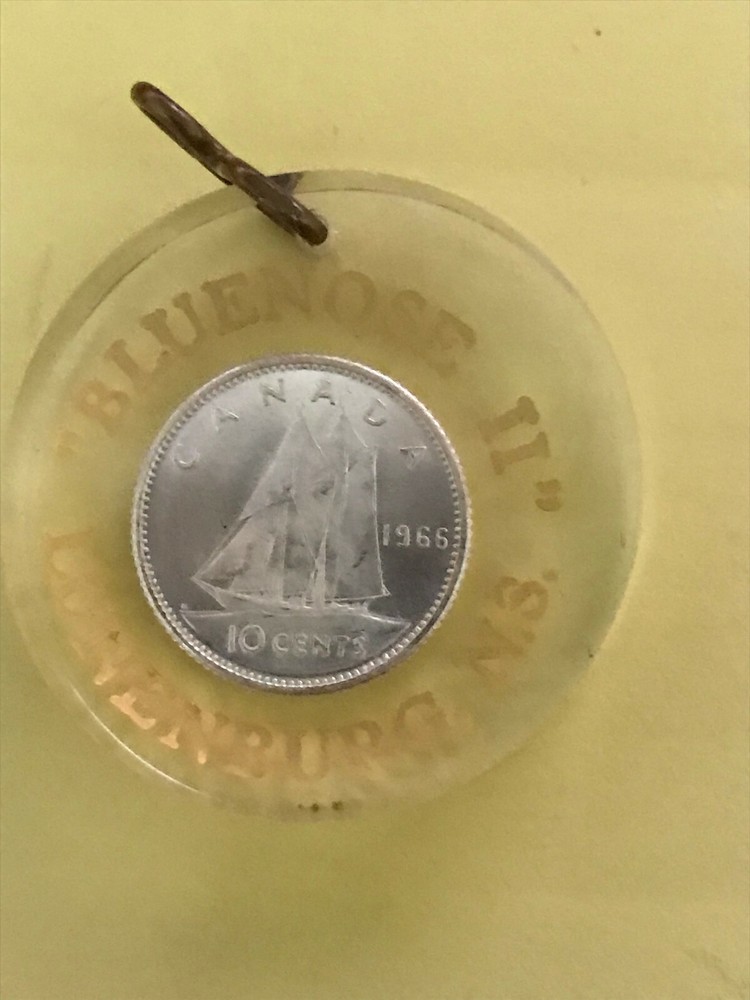 Canada silver dimes 10 cents key holders, used