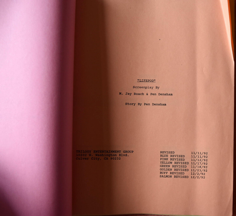 1992 Original Lifepod Revised Draft Screenplay Script Color Pages