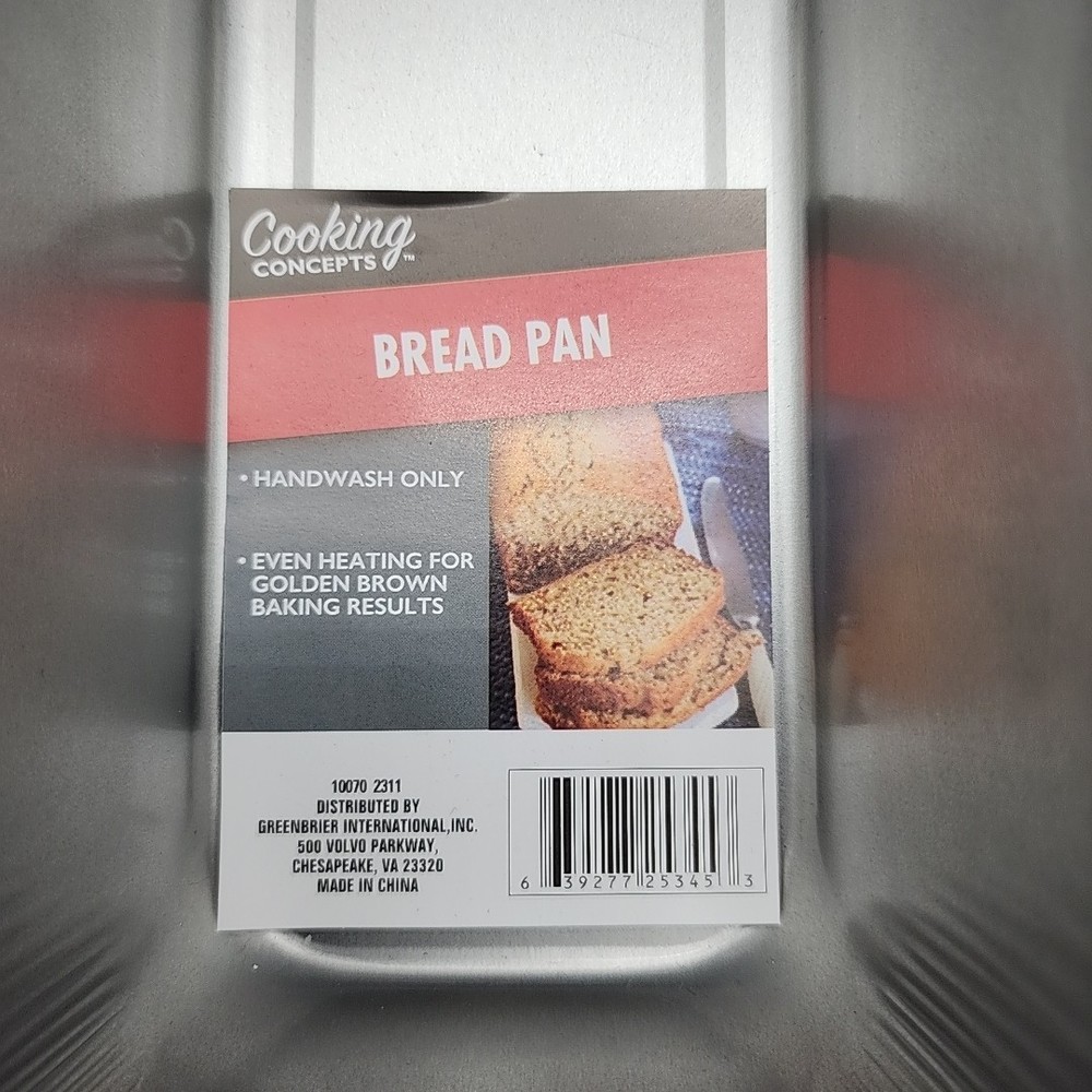 (2) Cooking Concepts Baking Meatloaf Bread Loaf Pans