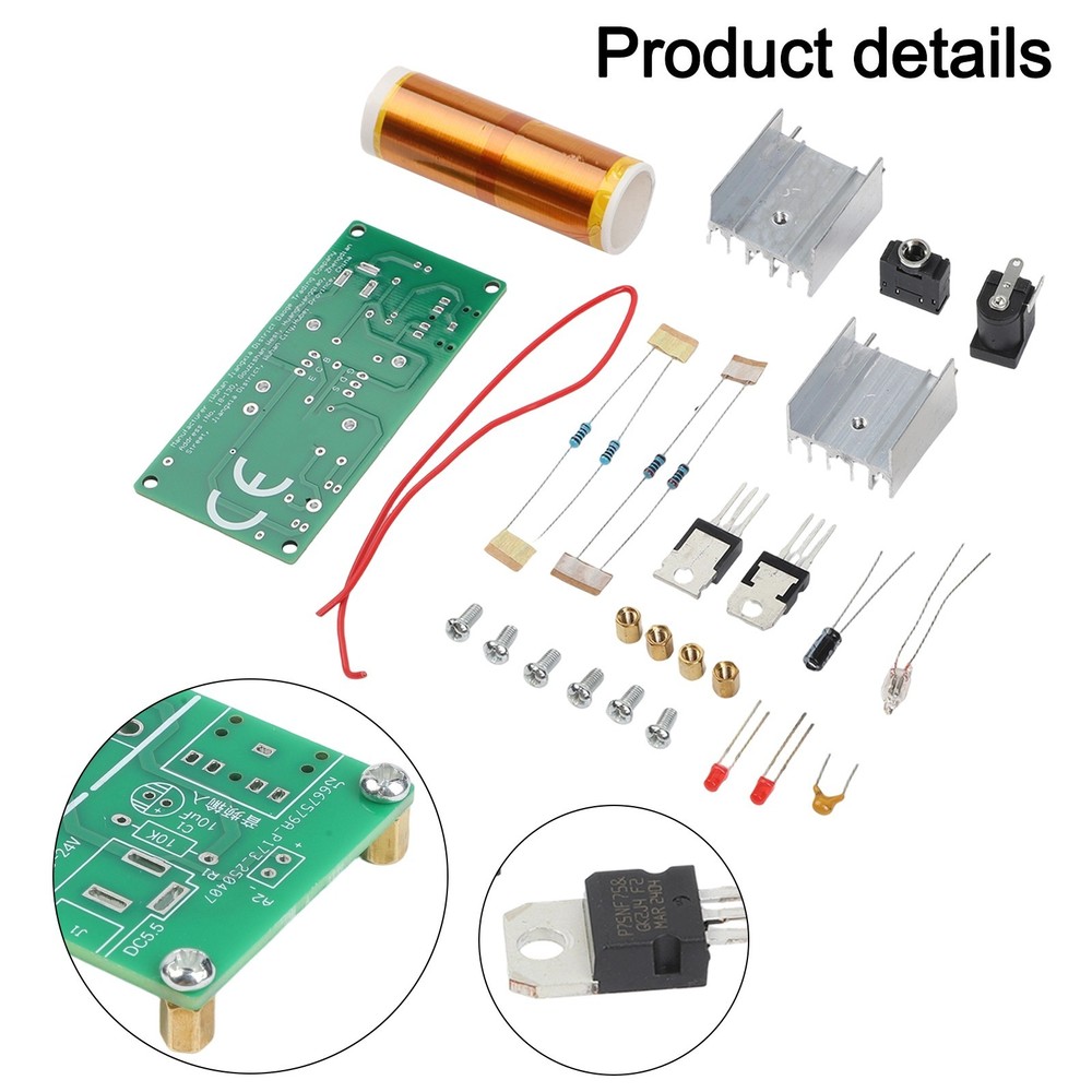 Coil Plasma Component DIY Kit Stainless Ball 15W Portable Practical
