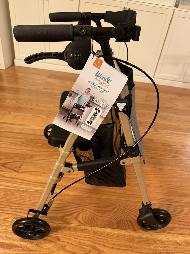 Stander Wonder Rollator Plus Short, Folding Junior Mobility Walker, Lightweight