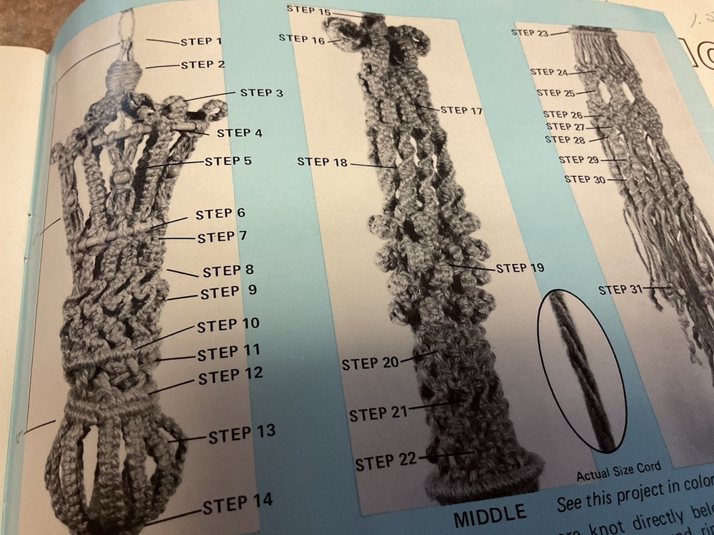Macramé patterns/booklets with some small cord