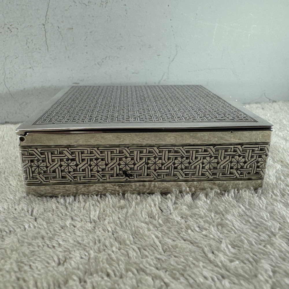 Solid Silver Middle Eastern Box Late 19th/ Early 20th Century