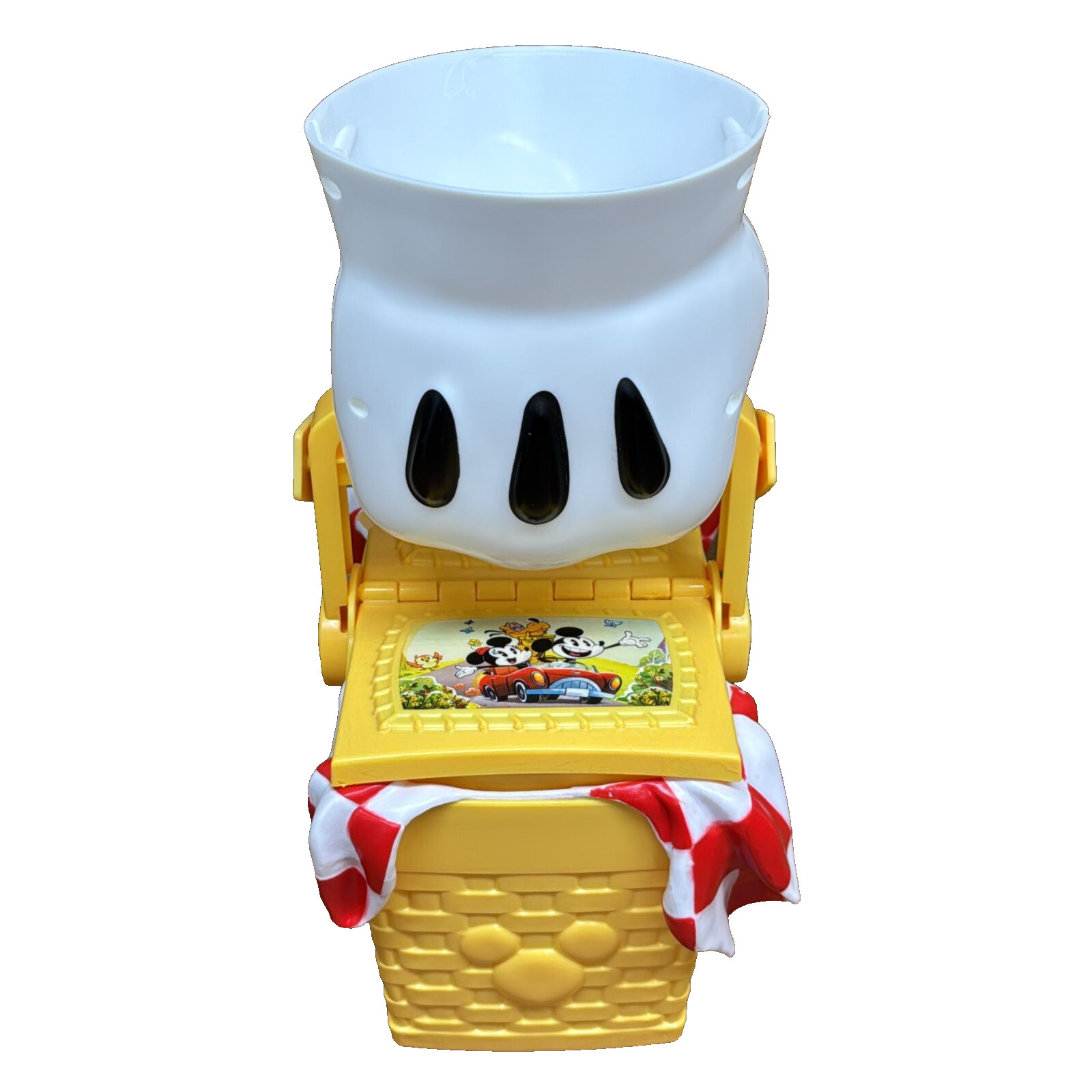 Disney Parks Mickey & Minnie's Runaway Railway Picnic Basket Popcorn Bucket