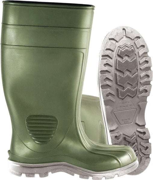 PRO-SAFE Unisex Size 8 Medium Width Steel Work Boot Green, PVC Blend Upper, 1...