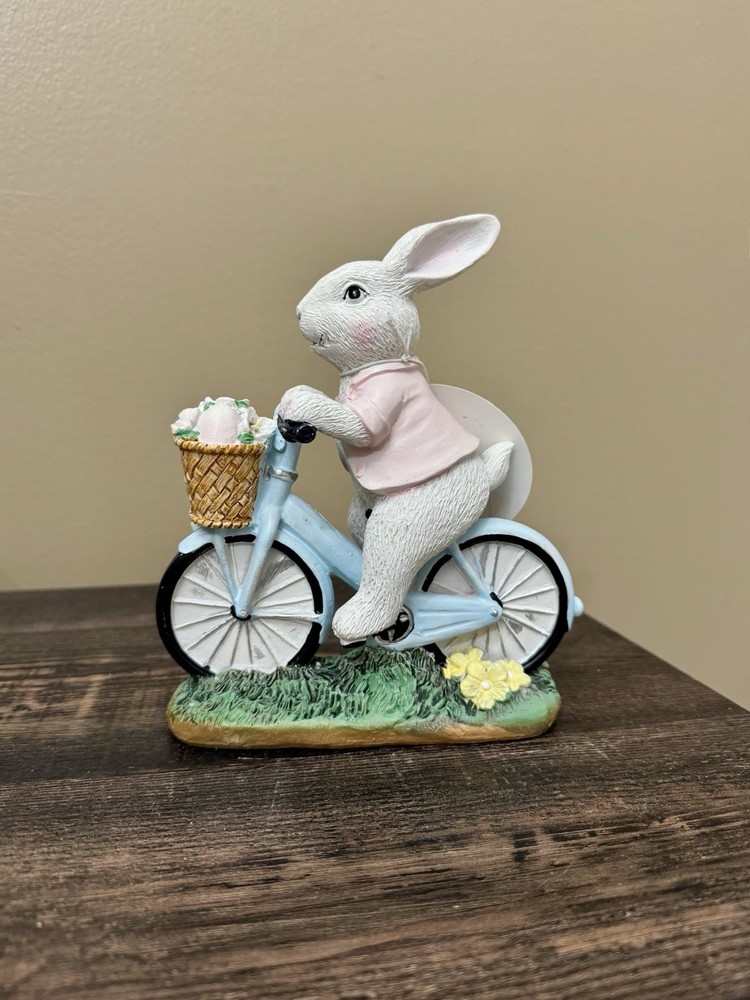 Adorable Bunny On Bicycle Easter