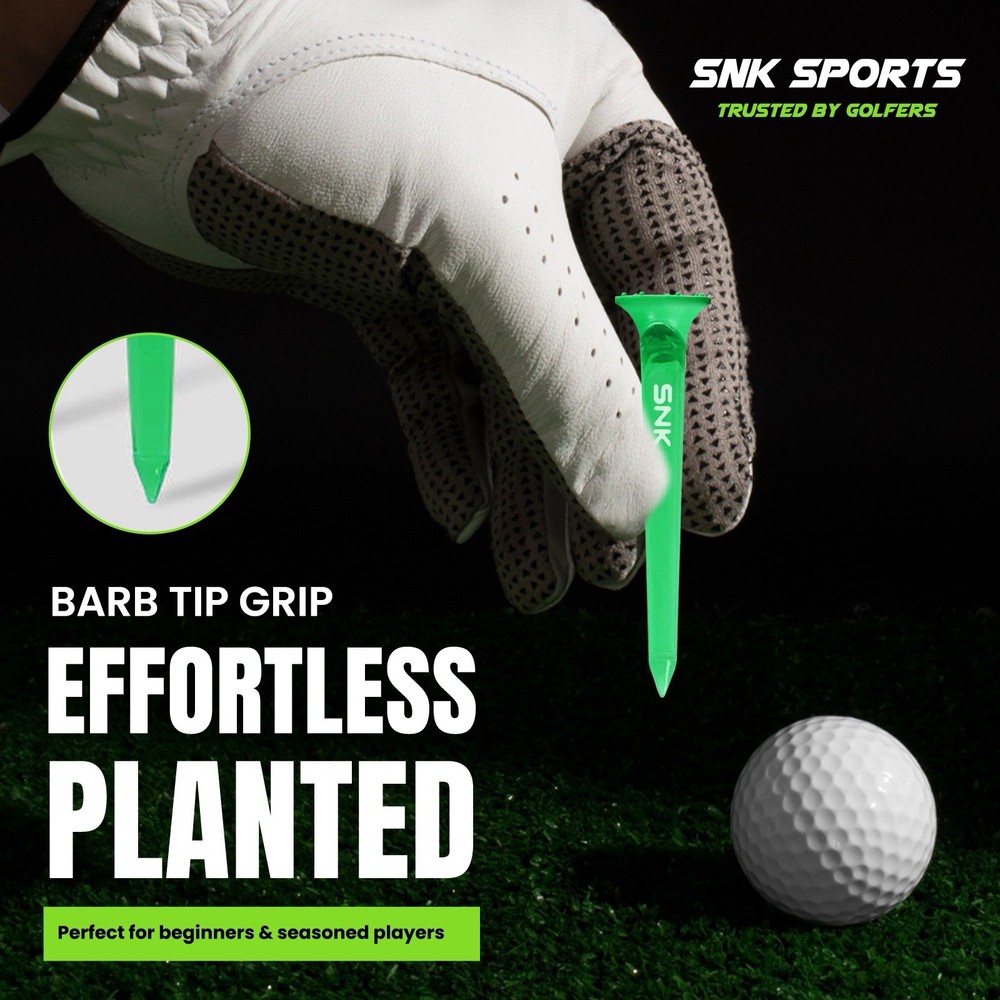 SNK Golf Tees (3 Pack-21pcs) – Virtually Unbreakable Plastic – Long Drive