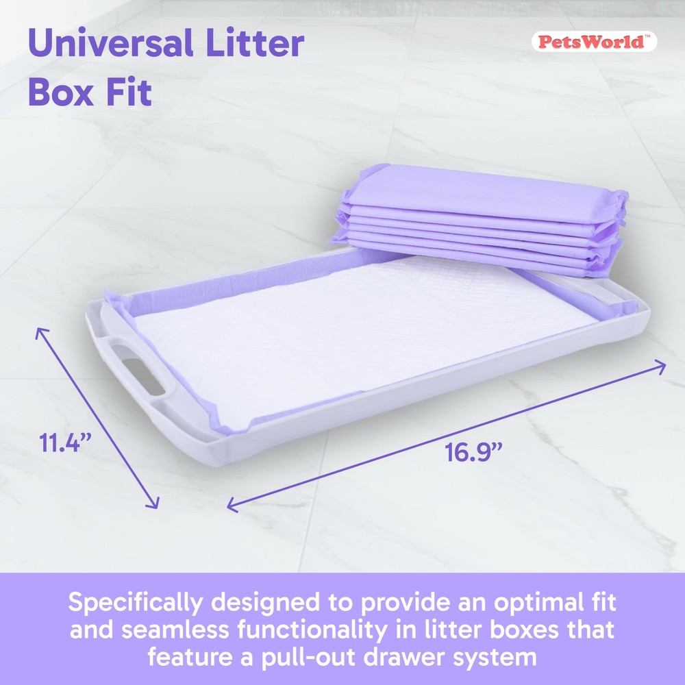 Universal Fit Cat Pad Refills for Litter Box, Fresh Scent, Odor Control, Pack...