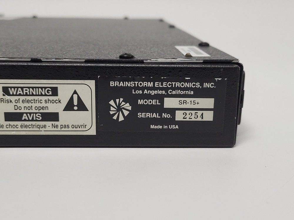 Brainstorm SR-15+ Time Code Distripalyzer (Analyzer/Distributor/Reshaper/Strip)