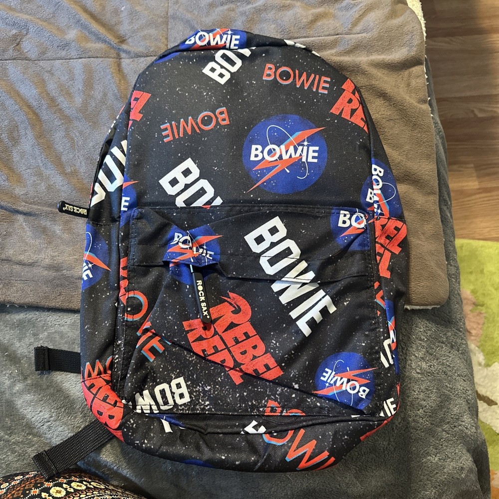 New David Bowie Backpack Black Large Print