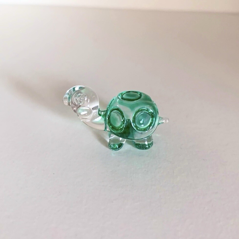 Glass Turtle Figurine