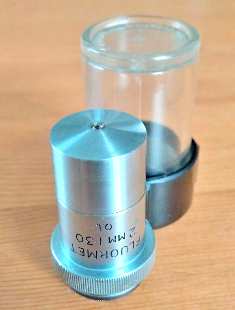 Watson X90 FLUORMET 2MM 1.30 O.I. Microscope Objective, RMS Mount + Keeper