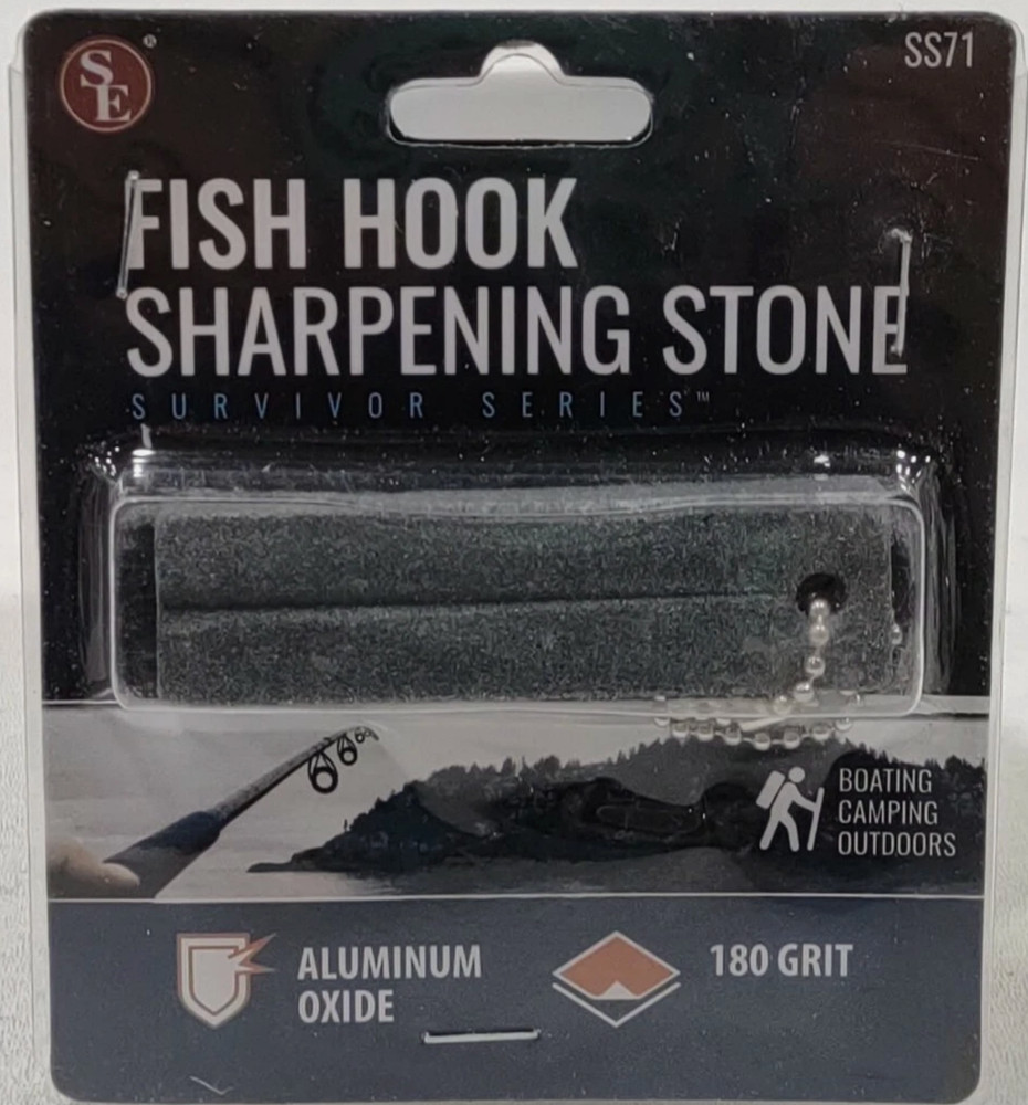 NEW Knife Sharpening Stone Pocket Fish Hook Sharpening Stone Keychain SS71