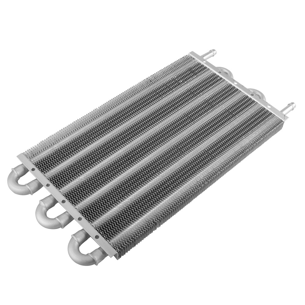 6 Rows Universal Aluminum Remote Transmission Oil Cooler Radiator Converter Kit