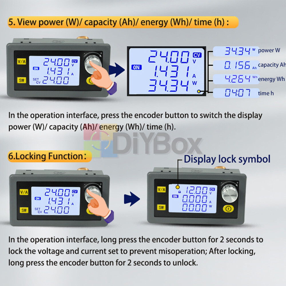 Adjustable CNC DC Voltage Regulator Constant Voltage Current Repair Buck Module