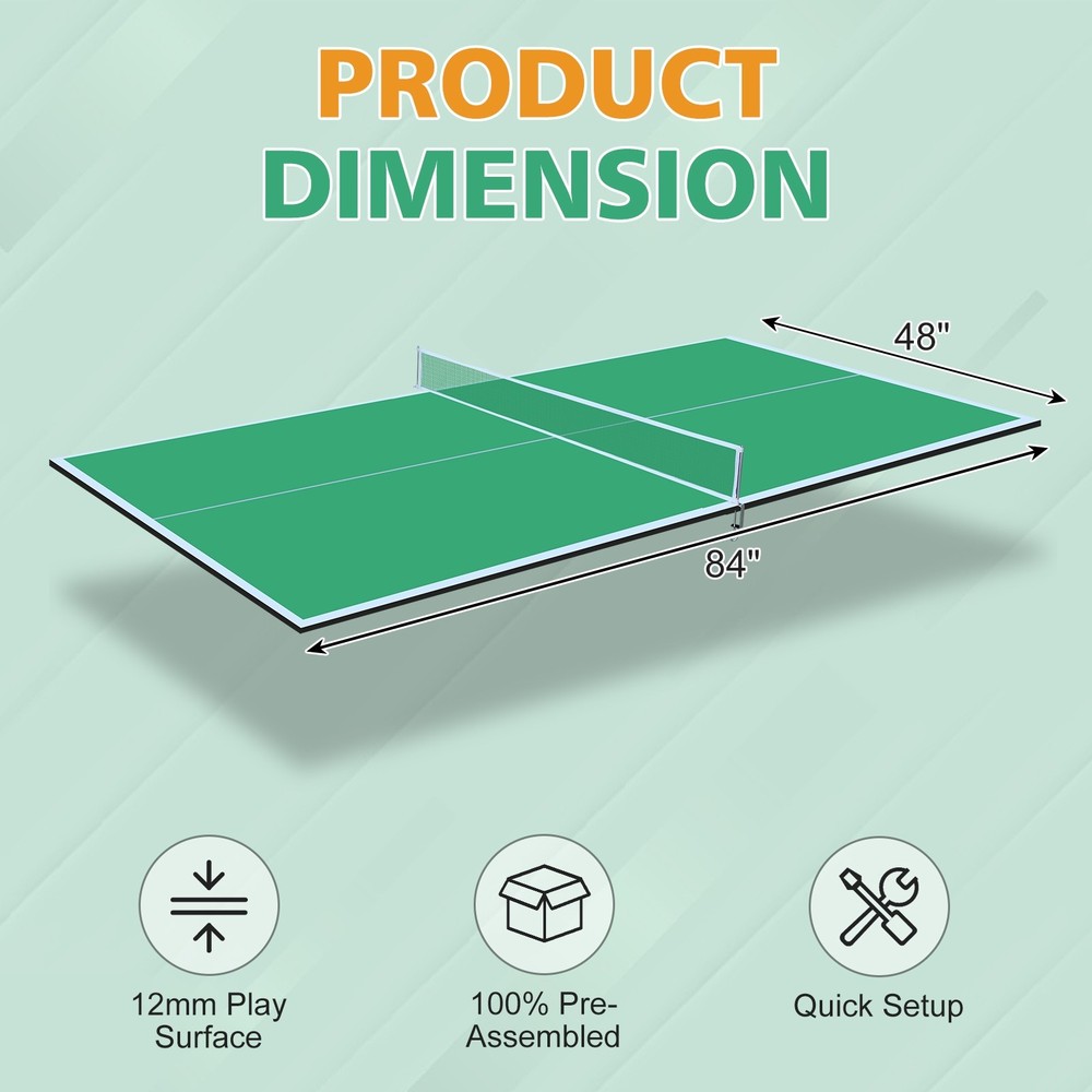 Ping Pong Table Top for Billiard Table,Foldable&Portable Ping Pong Table Topper