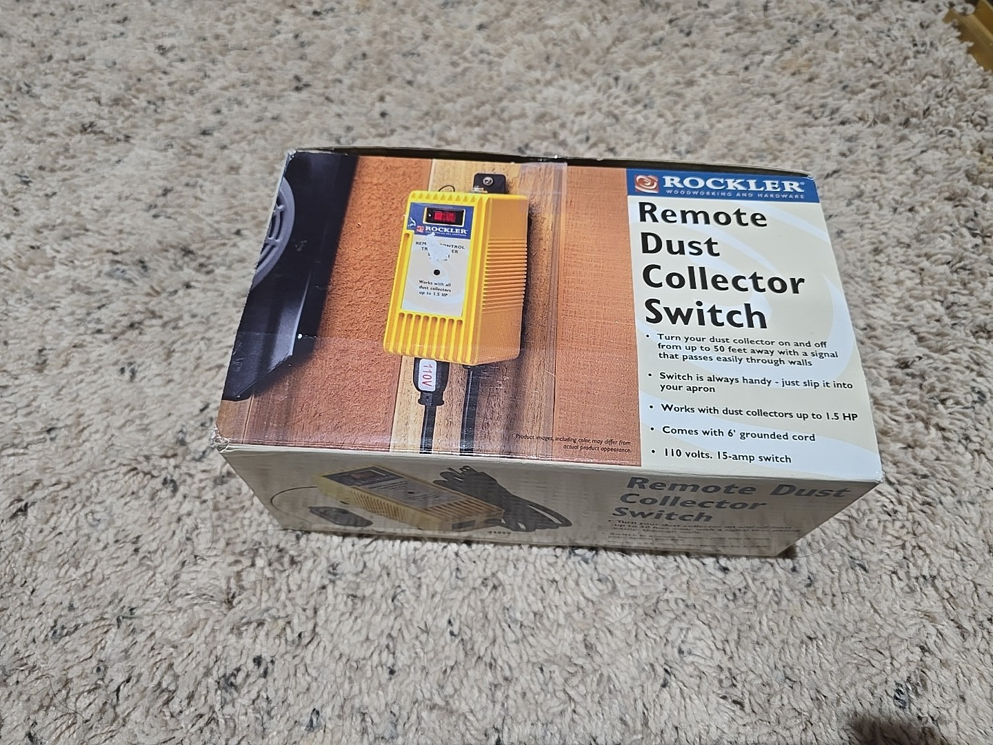 Rockler Remote Control Transmitter Switch 110 volt 1.5 HP w/ Remote