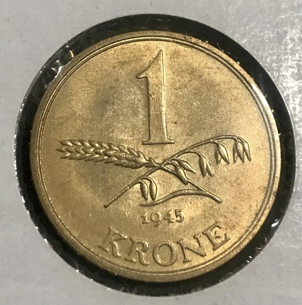 1945 UNC +++ DENMARK 1 KRONE
