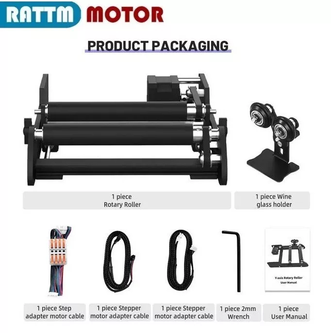 Y axis 360° Laser Rotary Roller Engraving RotatingPlatform forCylindrical Object