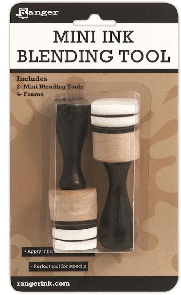 2 Ranger Mini 1" Round Blending Tools For Blending Inks *