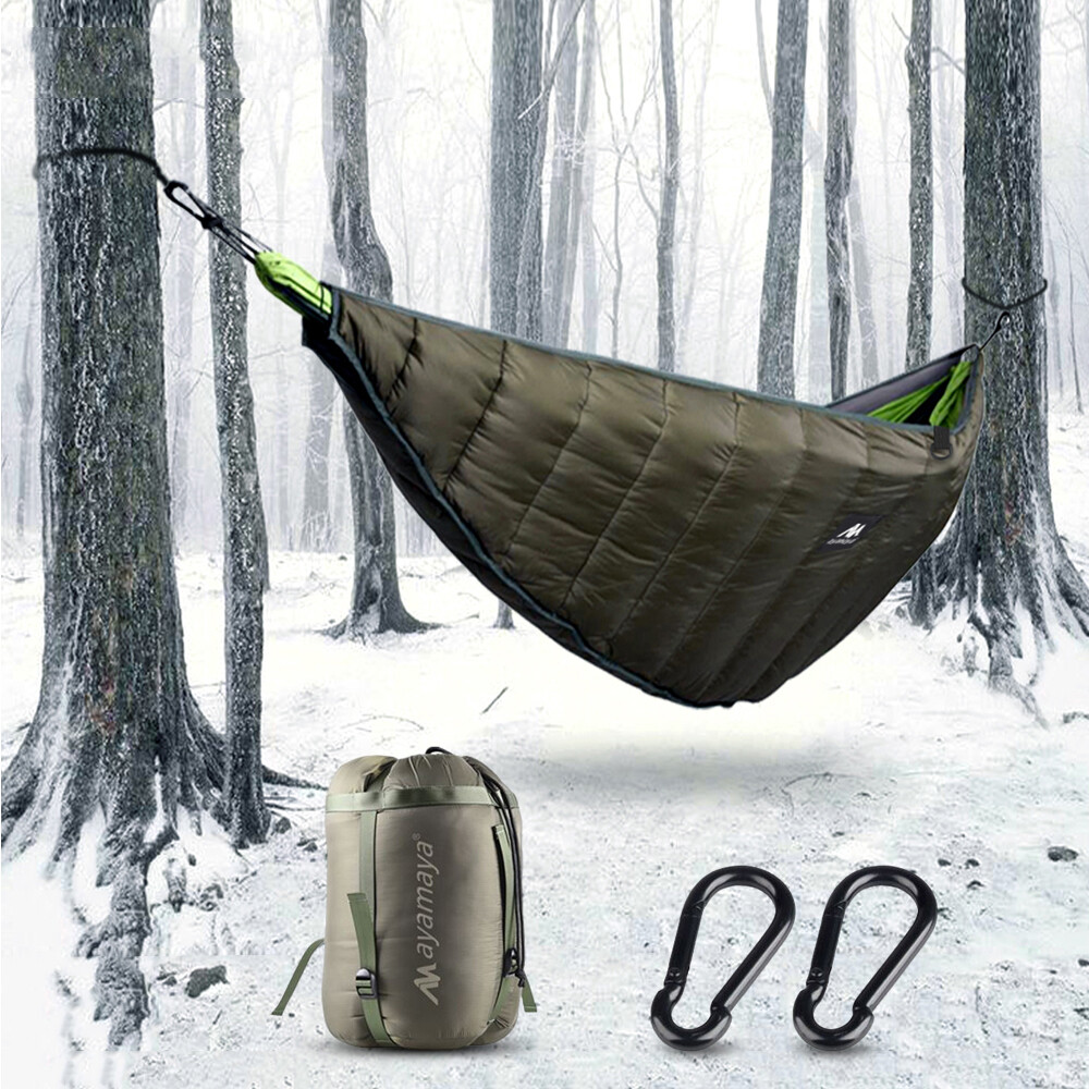 2 Person Outdoor Ultralight Camping Hammock Under Quilt Thermal Blanket Winter