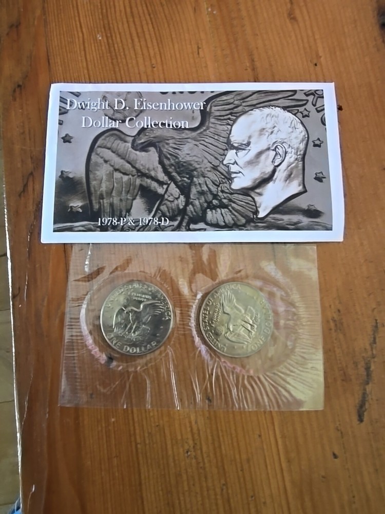 1971 Dwight D. Eisenhower Dollar Set - P & D Unc. - Cello Sealed