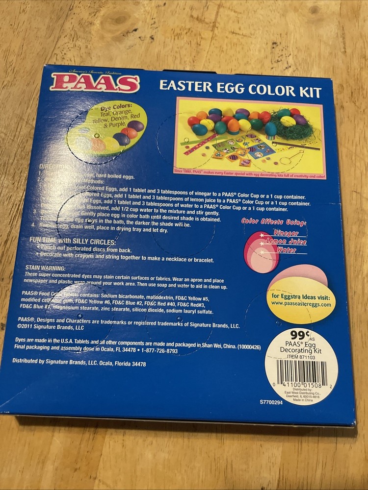 New PAAS Easter Egg Decorating Kit With Silly Circles, Stands, Dye Tablets
